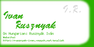 ivan rusznyak business card