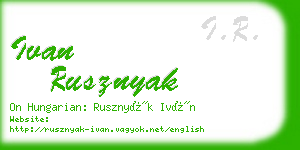 ivan rusznyak business card